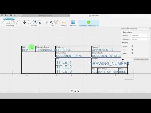 Autodesk Fusion 360: Zeichnungsbefehl SCHRIFTFELD BEARBEITEN