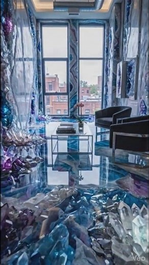 Hidden crystal cave under your feet 💎😳This is unreal!” #epoxyresin