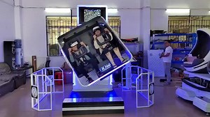 360 Degree VR Arcade Two Seats Steel Chairs Simulator Virtual Reality Rotating VR Game Machine for Amusement Park Indoor Outdoor