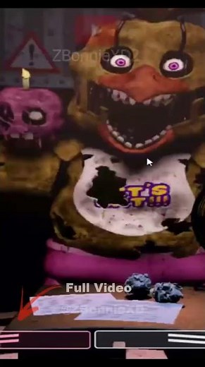 Stylized Withered Chica in FNaF 2