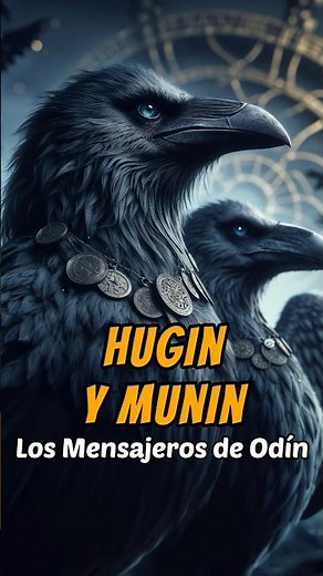 Hugin y Munin: Los Mensajeros de Odín #mitos #norsemythology #mythology