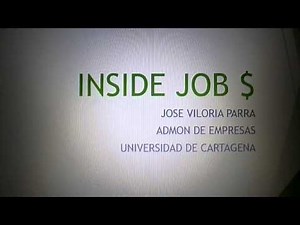 video sobre documental inside job