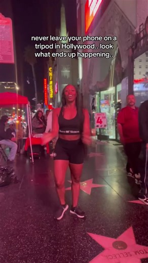 Workout fail with Hollywood’s favorite celebrity trainer in Hollywood 🤣💪🏾⭐️ @igbum