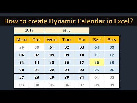 Creating Dynamic Calendar in Worksheet (No Macro) - Simple and Easy