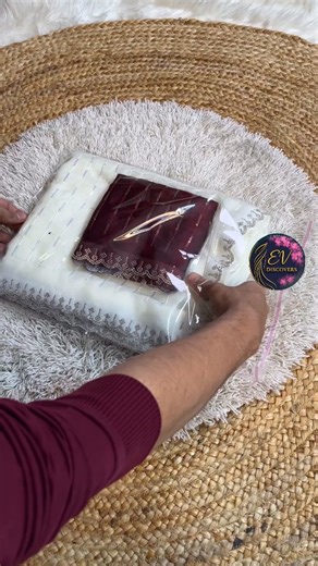 EV Discovers | Comment “LINK” if you love it🤍🌸 😍 This saree deserves a WOW! Space Silk Fendy Satin Designer Saree ✨ Rich Embroidery & Sequence Work... | Instagram