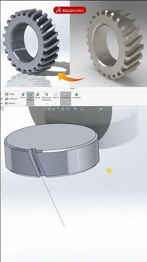 Gear Wheel 3D Design in Solid works #solidworks #3dmodelling #product design #Gearwheel #gear3D