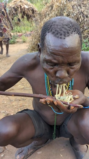 3.8M views · 34K reactions | Hadzabe Tribe bushmen trying pasta for the first time in their life, it is not traditional part of their lifestyle and they will not eat it often but they were happy to try something new this one time | Lovable Adventures | Facebook