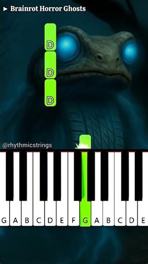 Brainrot Horror Ghosts - VidVortexJP | Easy Piano Tutorial #shorts #tiktok #itallianbrainrot
