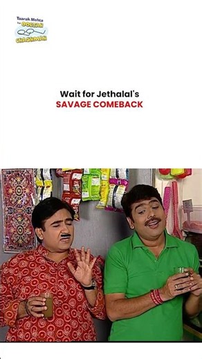 Wait for Jethalal's savage comeback ! #tmkoc #funny #jethalal #daya #shortsfeed #comedy