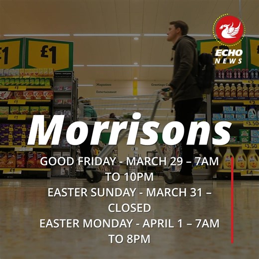 11K views · 15 reactions | Tesco, Sainsbury's, Asda, Aldi, Morrisons and Lidl Easter 2024 supermarket opening hours | Liverpool Echo News | Facebook