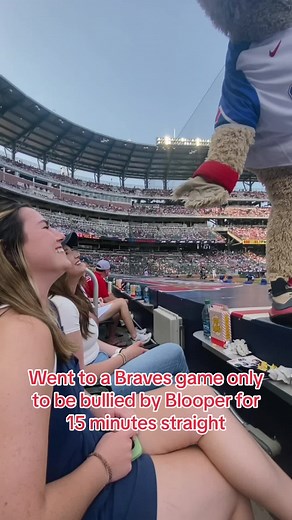 @Blooper had it out for me last night… come get your mascot @Atlanta Braves ⚾️ #blooperbraves #blooper #atlantabraves #braves #fyp #unhinged #baseball