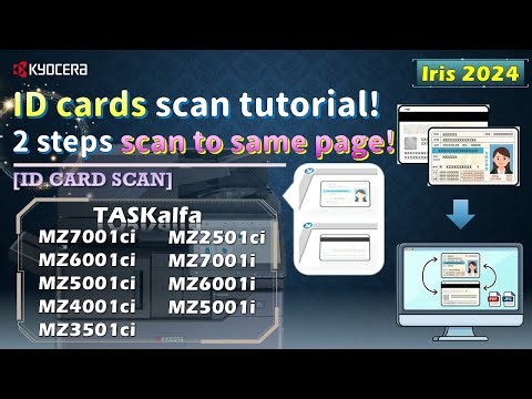 KYOCERA｜ID Card Scan｜Scan both sides of ID card into a single A4-sized file?｜Iris 2024｜MZ2501ci