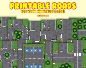 Printable Car Roads Bundle – High-quality + Low-ink Versions for Toy Cars (hot Wheels® Compatible, PDF Download) - Etsy