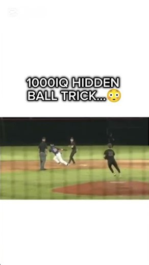 Crazy Hidden Ball Trick… 😳 #baseball #d1 #homerun