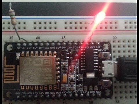 ESP8266 ESP-12E nodemcu LED Blink test - Getting started with firmware and sketches