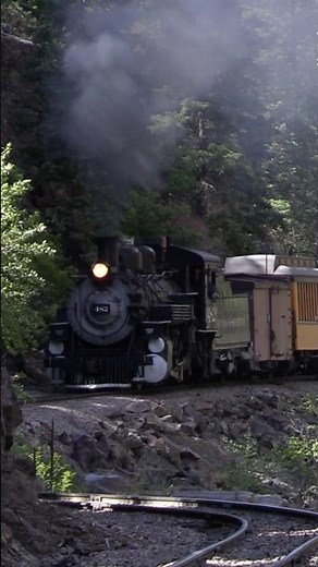 The Durango Train Rounds the River Bend