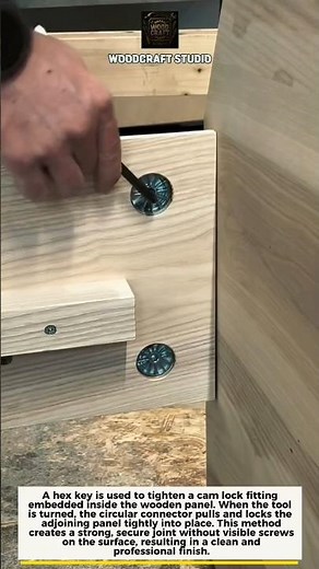 Smart Cam Lock System 🔩 Hidden Furniture Joint #woodworking #DIY #furniture