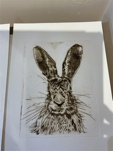 Mannin Art Group | Daughter’s first go at drypoint printing, playing around with my press | Facebook