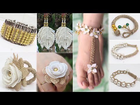 10 Jute craft jewellery | Jewelry making tutorials with jute