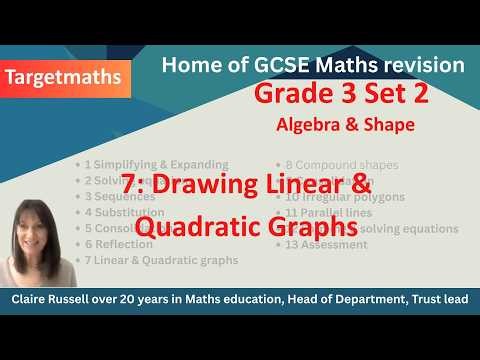 Lesson 7 – Drawing Linear & Quadratic Graphs
