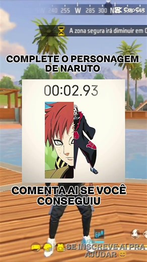 ⚡ Complete o personagem antes do tempo acabar! VOCÊ CONSEGUE? #naruto #animes #shorts