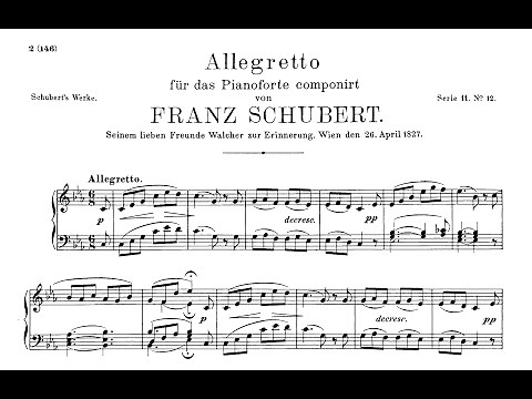 Schubert - Allegretto in C minor, D.915 - with score