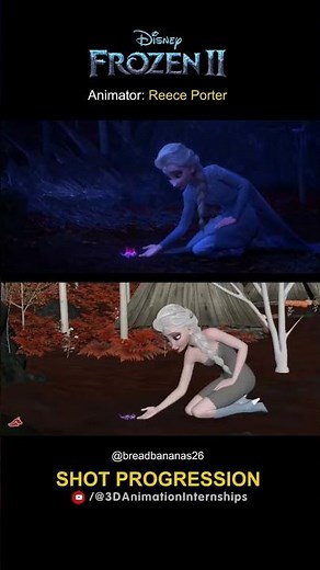 Frozen 2 | Bruni and Elsa Shot Progression #Shorts
