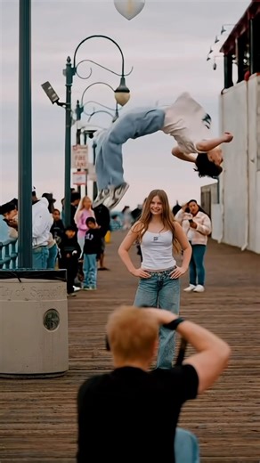 Salish and Nidal doing a photoshoot at the Santa Monica pier! #nalish
