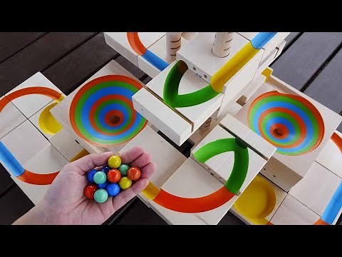 Marble Run Race ☆ Wooden HABA Kugelbahn Funnel Slope Course