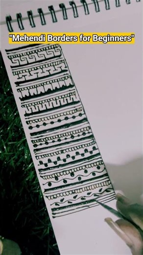 ​Easy Mehendi Border Designs Step-by-Step | Mehendi Art#youtube shorts#mehndidesign #shorts