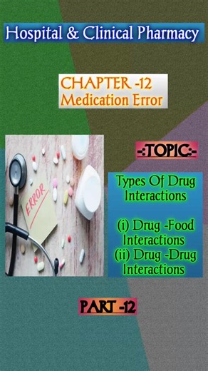Types Of Drug Interaction | #viral #shorts #shortsfeed #pharmacy
