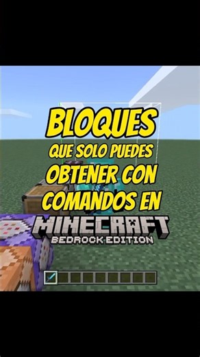 BLOQUES que SOLO se OBTIENEN con COMANDOS | #minecraft #bedrock #comandos #tutorial #shorts