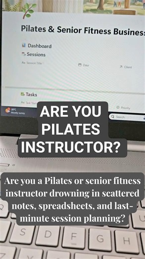 I turned 25 years of senior training into one dashboard #pilates #notion #fitnessbusiness