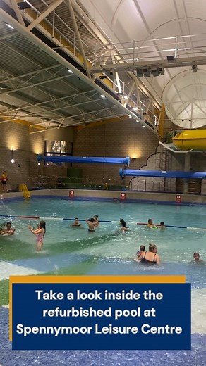 🏊‍♂️ Take a look inside the refurbished pool at Spennymoor Leisure Centre. Including a thrilling slide, seaside splash, wave machine and classes for all ages. The pool is now open! #swimming #countydurham #leisure | Durham County Council