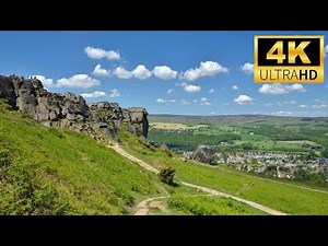 Ilkley Cow And Calf Rocks Ilkley Moor Virtual Walking Tour Guide West Yorkshire Dales UK England 🇬🇧