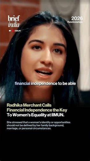 Radhika Merchant Calls Financial Independence the Key to Women's Equality at IIMUN.