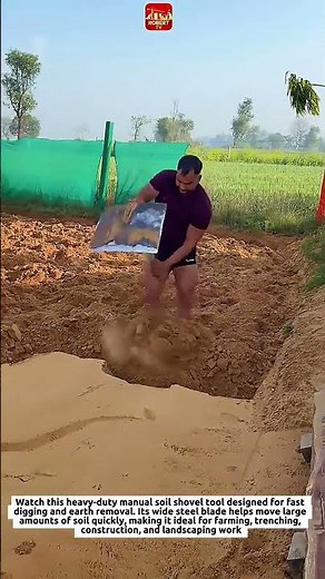 Powerful Manual Soil Shovel Tool in Action | Fast Dirt Digging Hack You Must See!