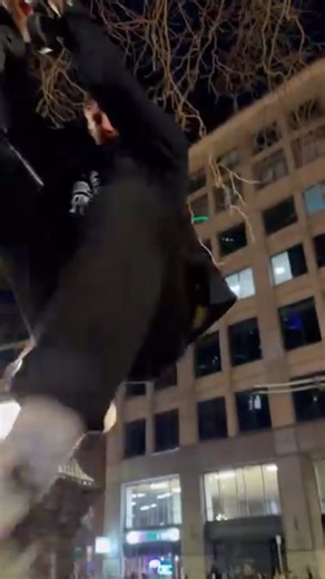 Through the Static on Instagram: "Between the splashing beer cans and celebratory pole climbing, Seattle Seahawks fans started a "Fuck ICE!" chant last night 🔥 📹 @streetphotojournalism"