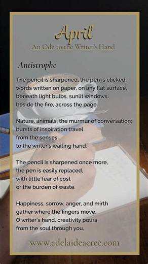 An Ode to the Writer's Creative Hand #poetry #poetrycommunity #creative