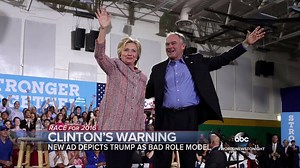 42K views · 701 reactions | CLINTON'S WARNING: While auditioning Virginia U.S. Senator Tim Kaine as a potential VP pick, Hillary Clinton launches a new attack at Donald J. Trump, saying the presumptive Republican nominee is scaring America's children. | ABC World News Tonight with David Muir | Facebook