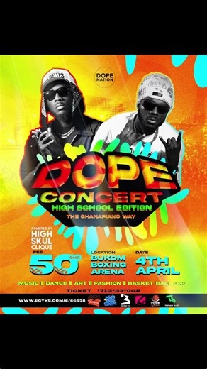 DOPE CONCERT for Senior High Schools this Easter