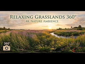 Relaxing Grasslands 360° Video in 4K – Peaceful Nature Ambience