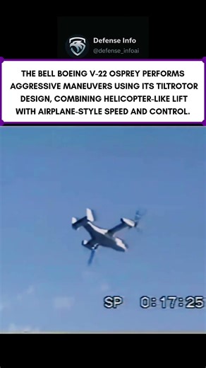 V-22 Osprey shows surprising maneuverability in flight