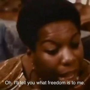 Nina Simone talks about being free, 1968. The remarkable story of Nina Simone’s life was told in 2015 in an Oscar-nominated documentary “What Happened, Miss Simone?” which was made with the full cooperation of her estate. Her daughter, Lisa Simone, was an executive producer of that film, and one of its main interview subjects. The movie gives insights into the mother, the activist, the legendary songstress and the tortured soul.” Movie description: Nina Simone is talking to the camera about what