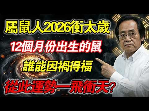倪海廈 ：屬鼠人2026年逆天改命：1至12月份出生的鼠，哪個月份的鼠，能在沖太歲之年因禍得福，實現財富自由？#中醫養生 #經方 #2026運勢 #水火既濟