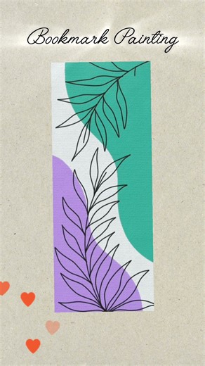 Easy Bookmark Ideas - Aesthetic art ❤️🔖#artshorts #paintingideas #bookmark #aesthetic #nasheed