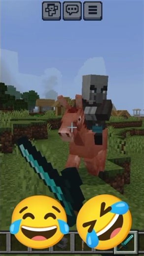 Minecraft Village Raid 🤣😂#minecraft #niw #shotsvideo