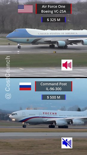 #AirForce One #Boeing #VC25 A of the #USA vs #IL96 300 Command Post of #russia . #Takeoff . #AirForceOne #AirForce1 #Boeing747 #747 #President #Plane #Planes #Aircraft