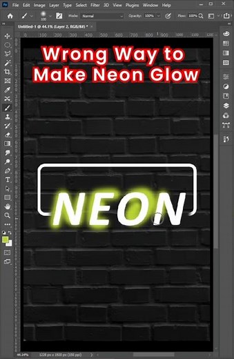 Photoshop Neon Glow Effect 🔥 | Right vs Wrong Tutorial