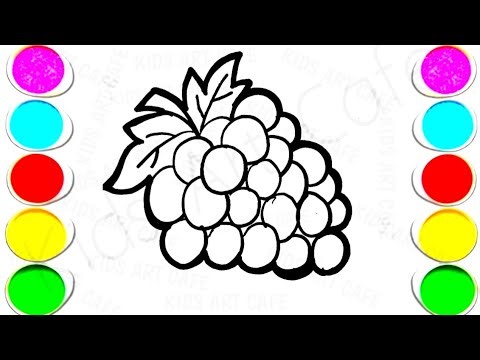 🎨 How to Draw a cute Grapes 🍇 for christmas | Easy & Cute Step-by-Step Drawing for kids,4